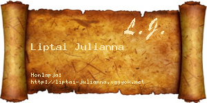 Liptai Julianna névjegykártya